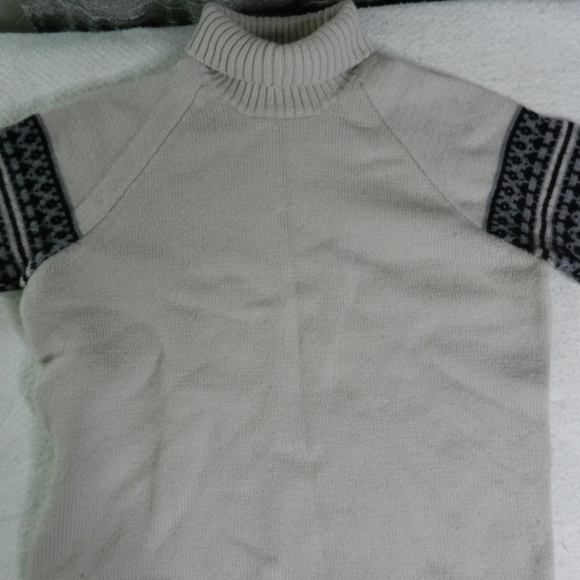 Burton Menswear Sweater Mens Large Beige Wool Turtleneck Snowboarding - Picture 2 of 9
